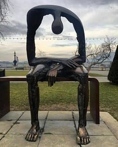 "Melancolia" (2012), de Albert György. Bronze. Genebra, Suíça.